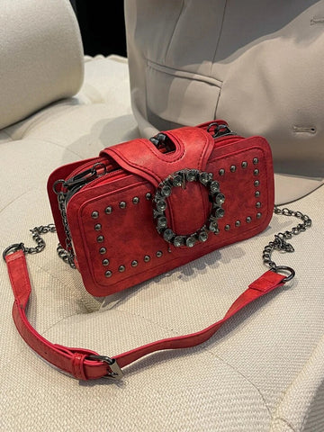 Synthetic Leather Chain Decor Clutches For Women VL-04