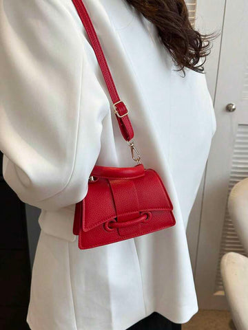 Cross Body Red Small Square Bags For Women