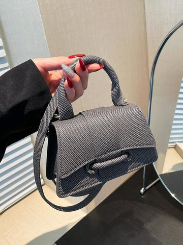 Cross Body Grey Small Square Bags For Women