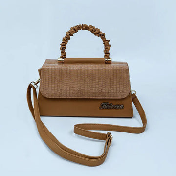 Brown Twist-Handle Handbag  BA-15