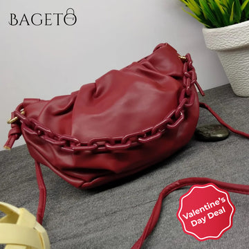 Red Chain-Strap Bag BA-14