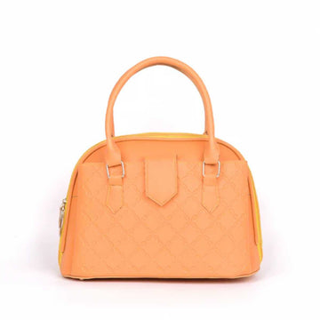 Solid Color Handbag With Large Capacity And Double Handle